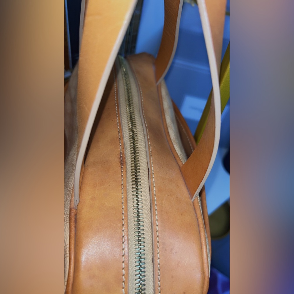 CELINE Tan Macadam Canvas top handle Tote Bag - Picture 11 of 15
